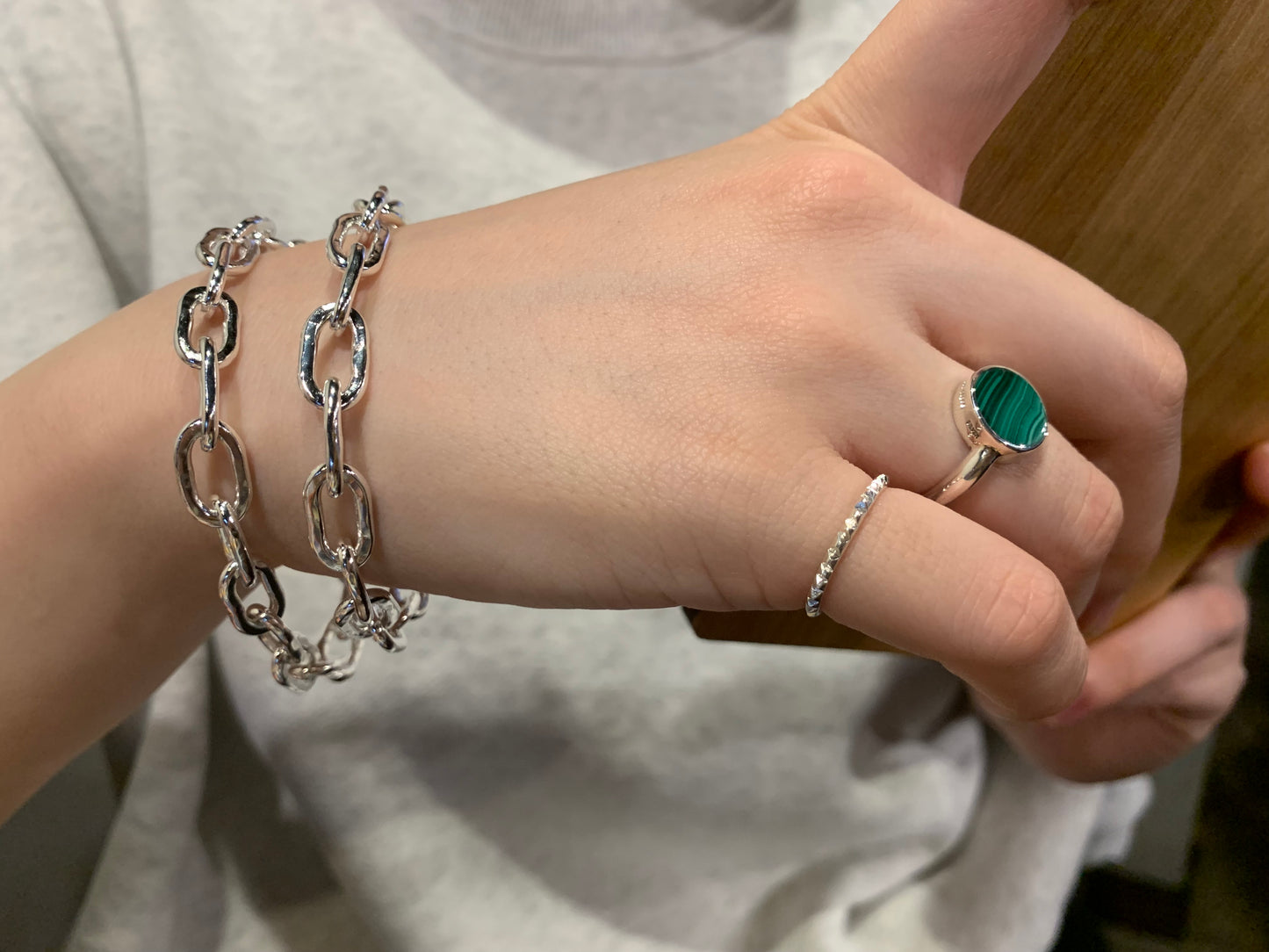 Paperclip chain bracelet