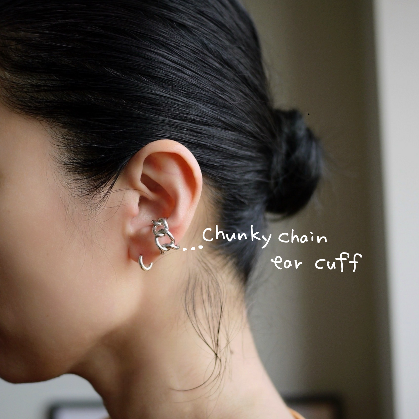 chunky chain ear cuff