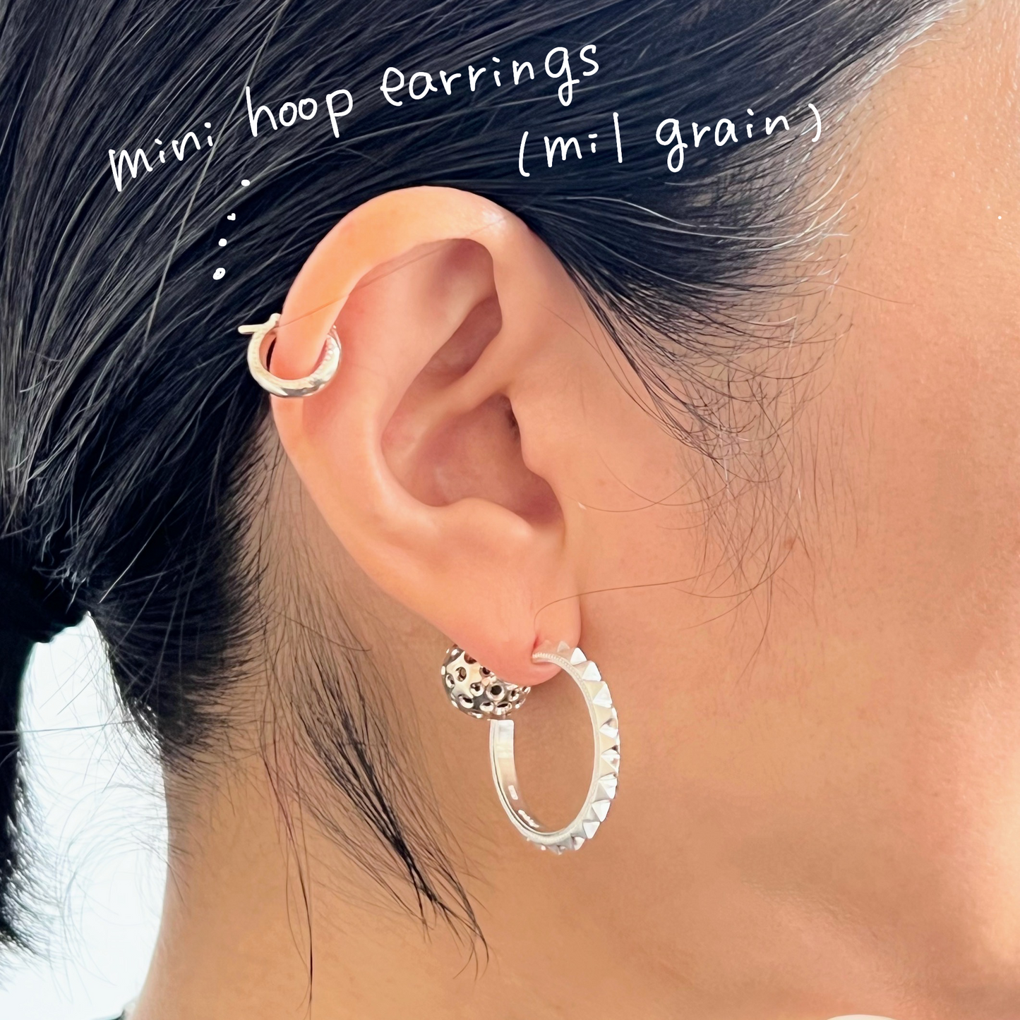 mini hoop earrings