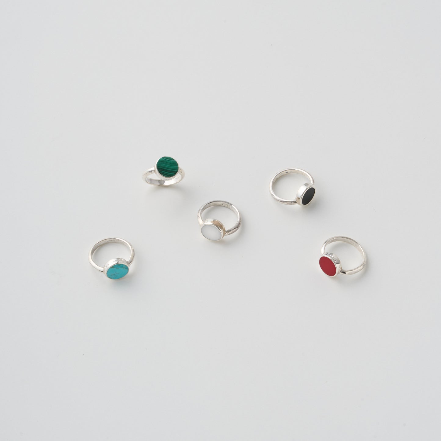 Stone stud ring 全5色